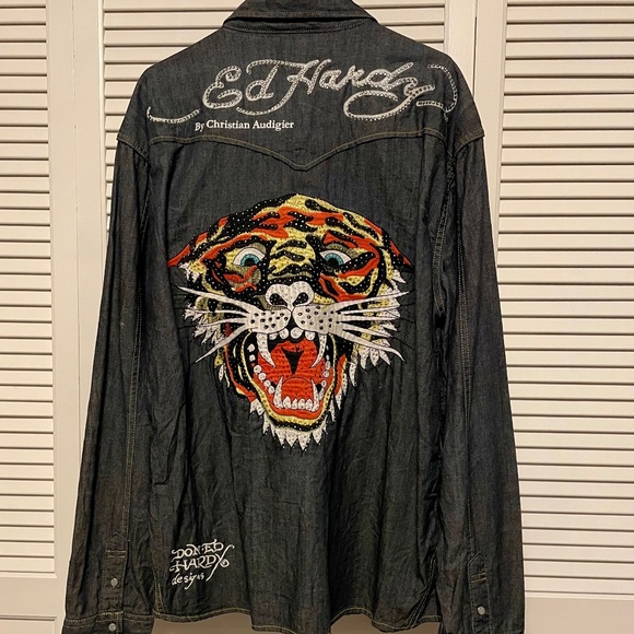Ed Hardy Other - Ed Hardy by Christian Audigier Denim Shirt